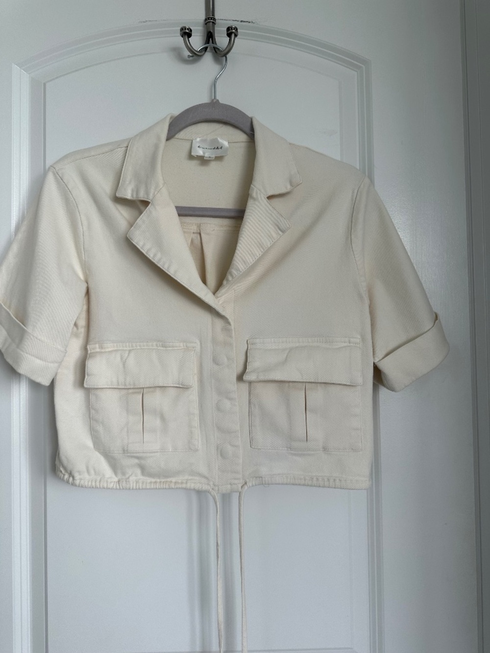Line & Dot Harley Collar Short Sleeve Top Sz S